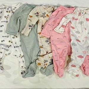 NEW Just One You by Carter’s Girls Double Zipper Pajamas 3 Month